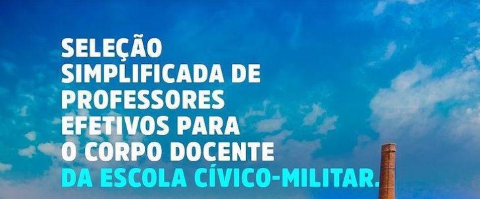 RESULTADO PRELIMINAR DA SELEÇÃO SIMPLIFICADA DO CORPO DOCENTE DA ESCOLA CÍVICO-MILITAR.