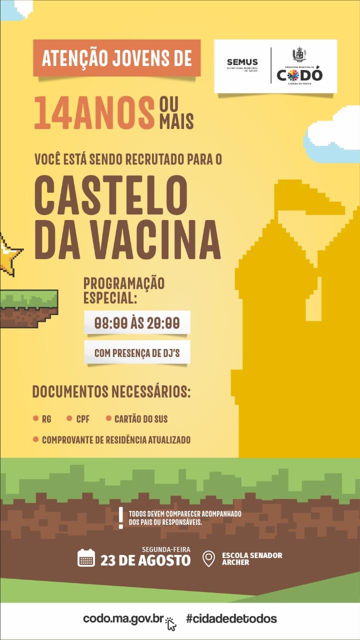 Prefeitura inicia vacinação de estudantes a partir dos 14 anos contra Covid-19 em Codó