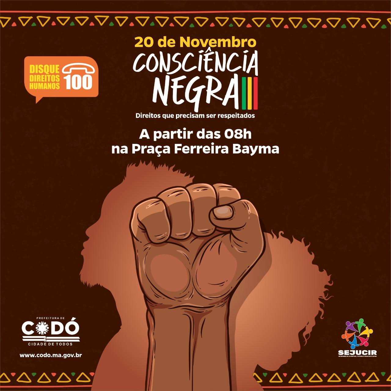 Prefeitura de Codó vai realizar programação especial no dia da Consciência Negra no próximo sábado (20)