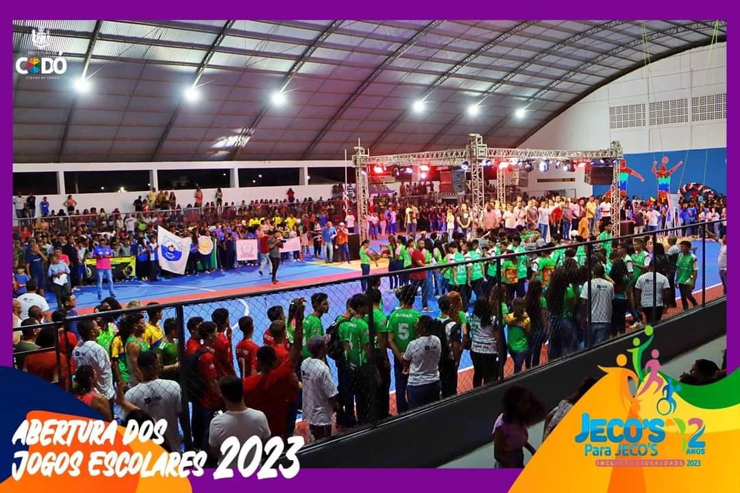 Abertura dos Jogos Escolares Codoenses marca entrega do novo Ginásio Poliesportivo Carlos Fernando